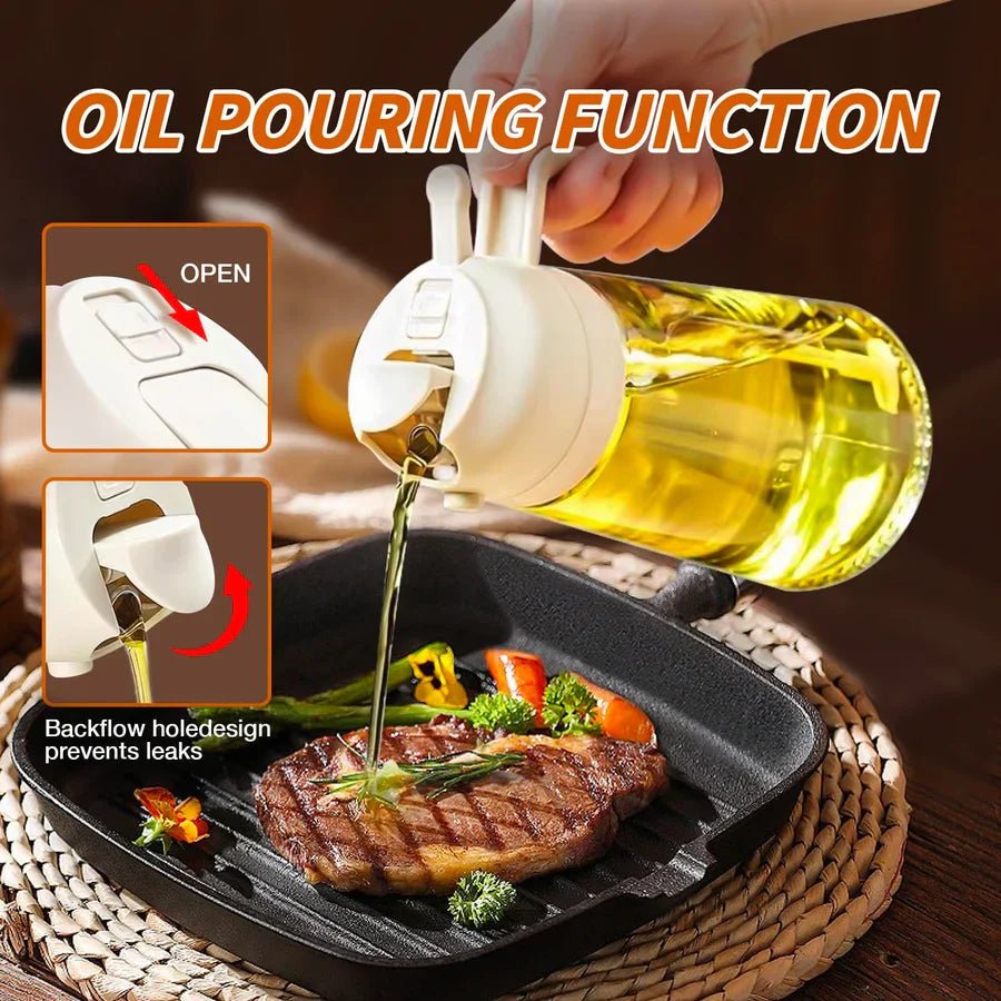 2 - in - 1 Glass Oil Dispenser and Sprayer - Ventrokahome