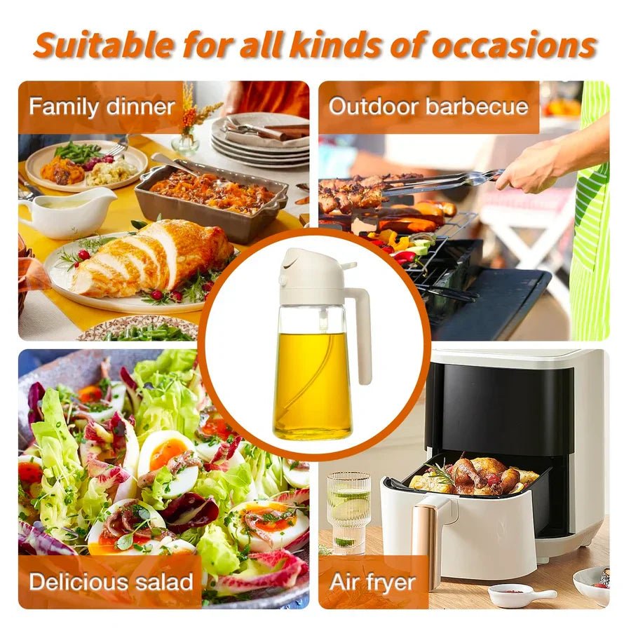 2 - in - 1 Glass Oil Dispenser and Sprayer - Ventrokahome