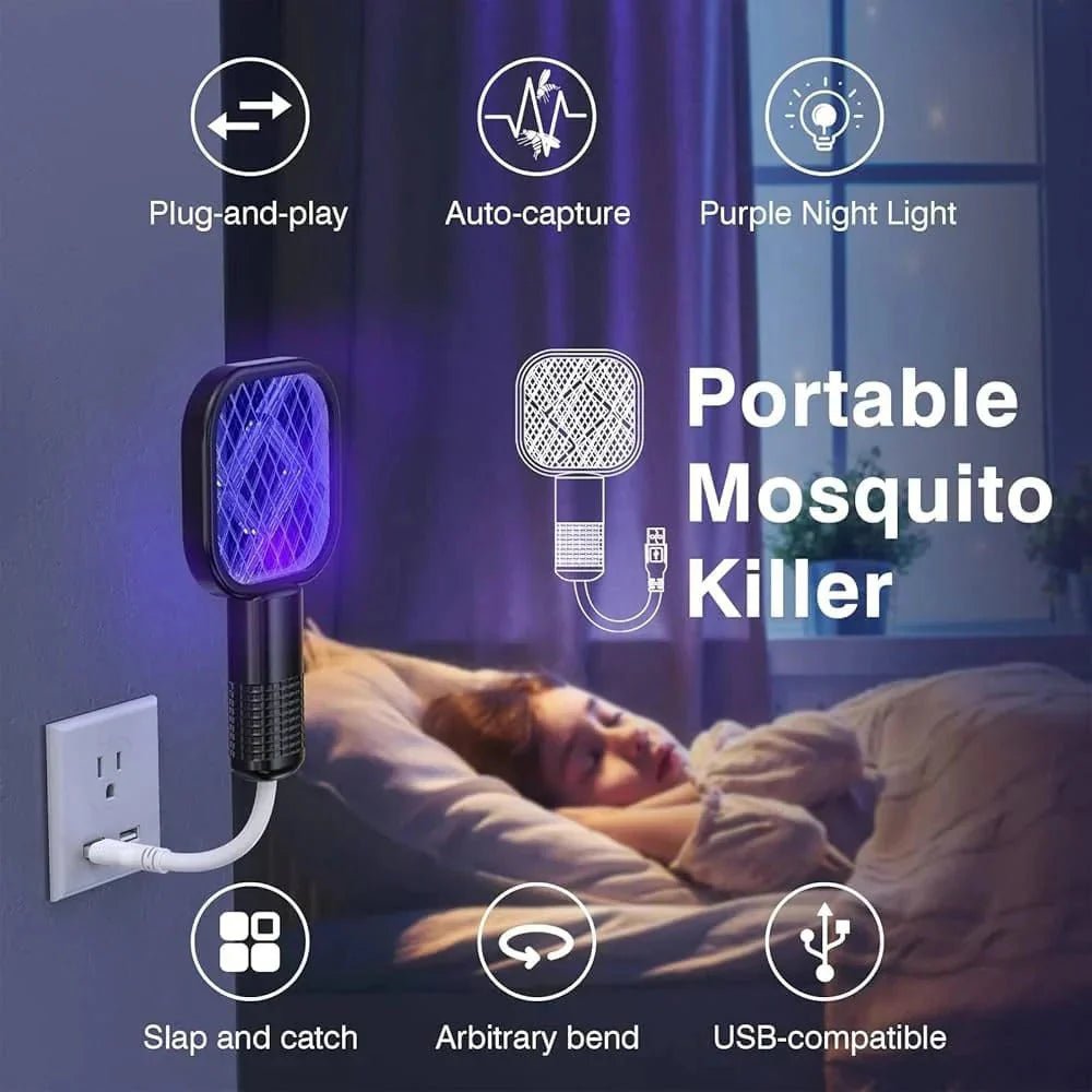 Mini Mosquito Killer Racket – Portable Electric Insect Zapper - Ventrokahome