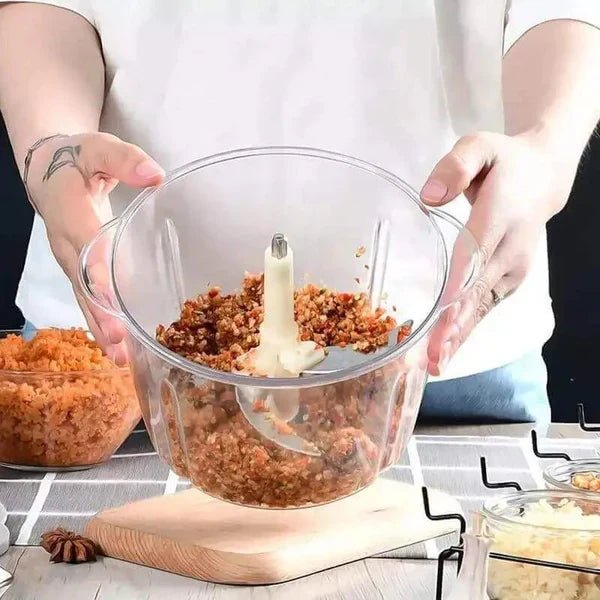 Multi - Functional Hand Press Manual Plastic Chopper 1.5L - Ventrokahome